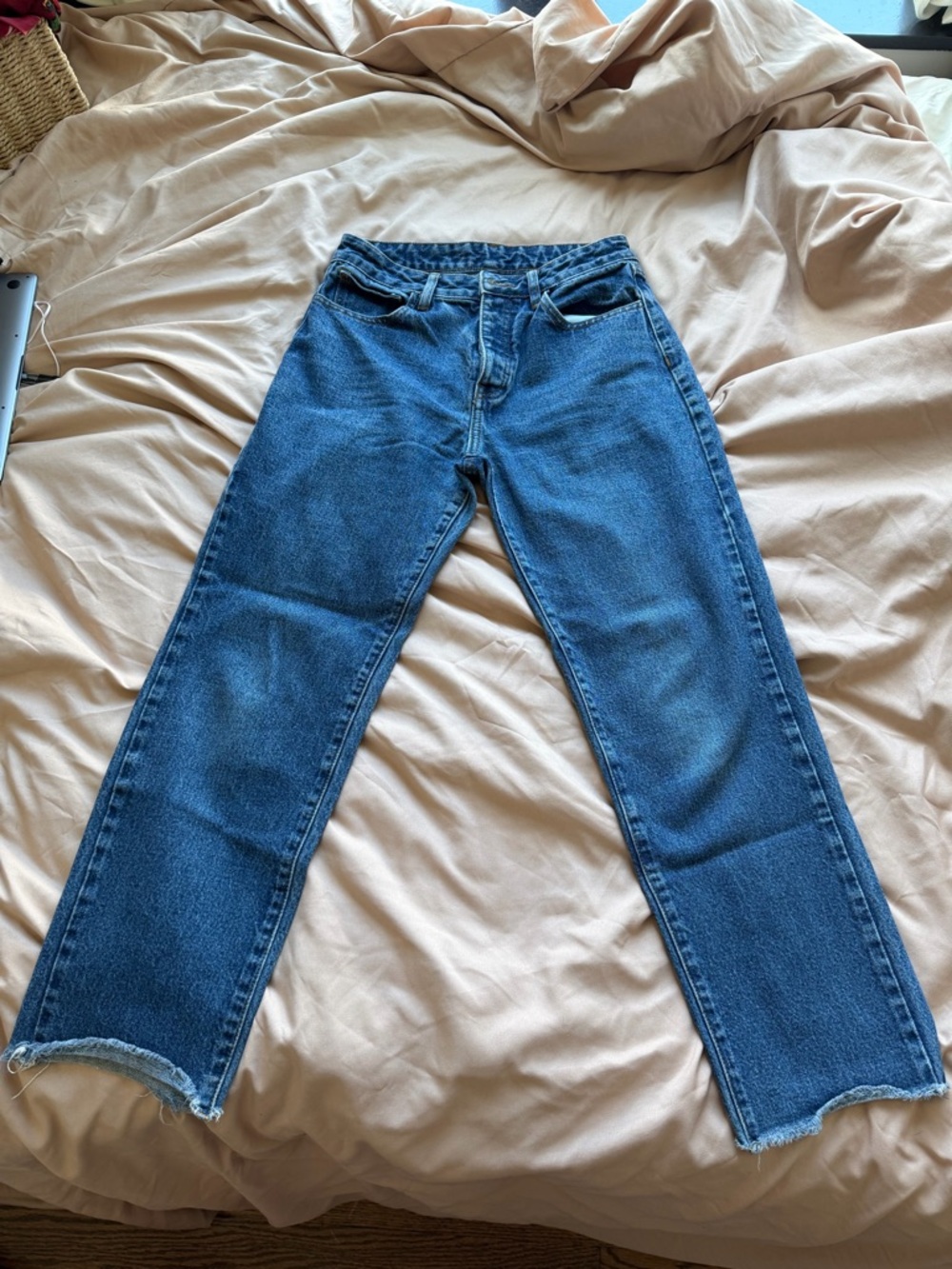 Brandy Melville Medium Blue Straight Leg Jeans